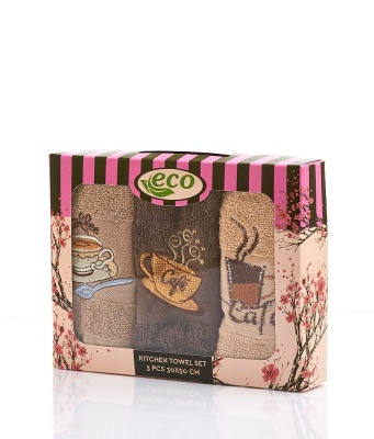 картинка Подарочный набор полотенец  кухонный махровий  3 шт. от магазина VINSTORE