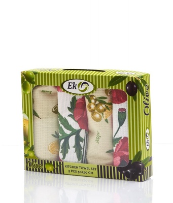 картинка Подарочный набор полотенец  кухонный вафельный  4 шт. от магазина VINSTORE